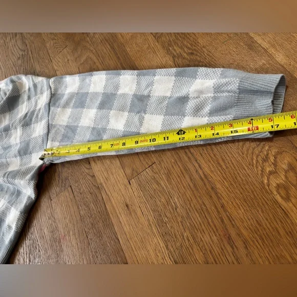 Stradivarius Gingham Cropped Oversized Colorful Tik Tok Famous Cardigan Sweater - Picture 9 of 9